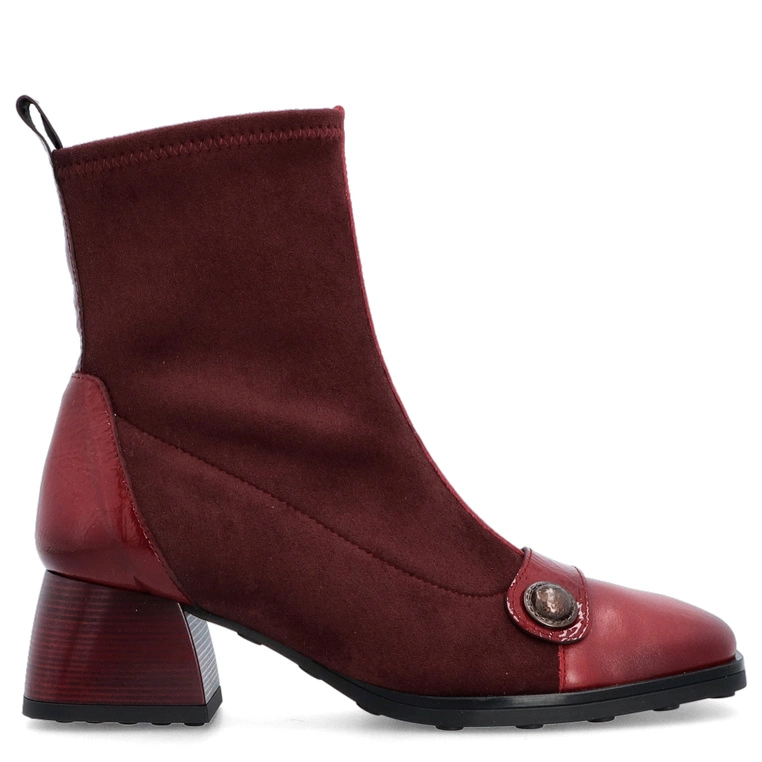 Hiszpańskie botki na obcasie - HISPANITAS HI254219 BORDOWE