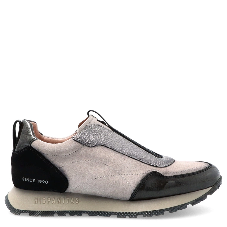 Wsuwane sneakersy damskie - HISPANITAS HI254311 SZARO CZARNE