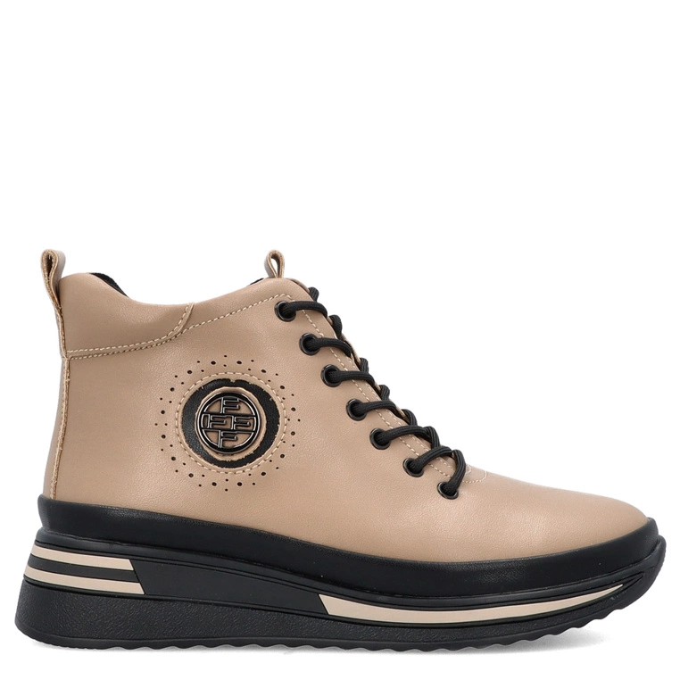 Damskie sneakersy ze skóry - FILIPPO DBT4215/25 BEŻOWE