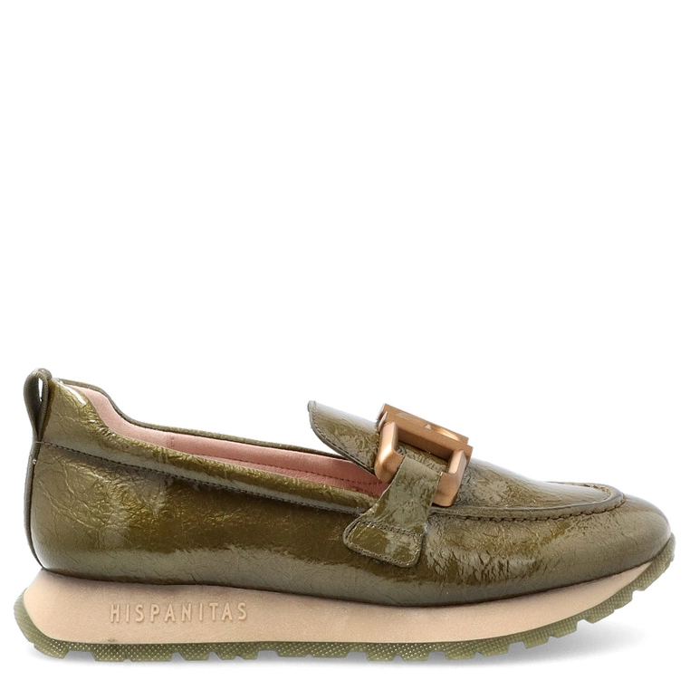 Hiszpańskie półbuty lakierowane - HISPANITAS HI254386 KHAKI