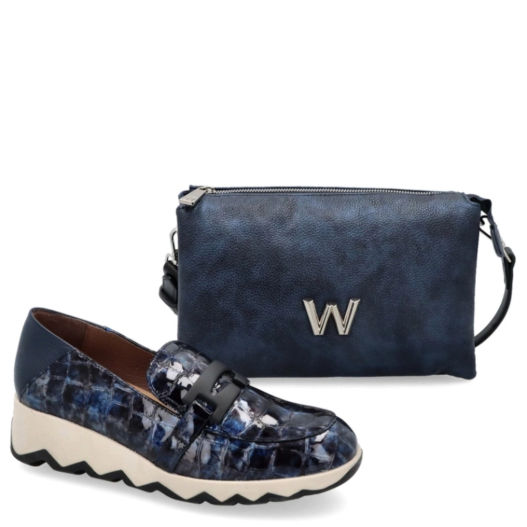 ZESTAW BUTY I TOREBKA - WONDERS C-7612 WB-52007 GRANATOWY