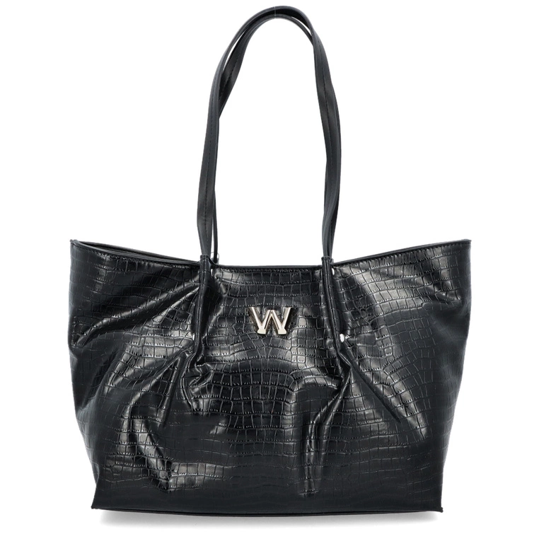 Hiszpańska shopperka z motywem zwierzęcym - WONDERS WB-54023 CZARNA