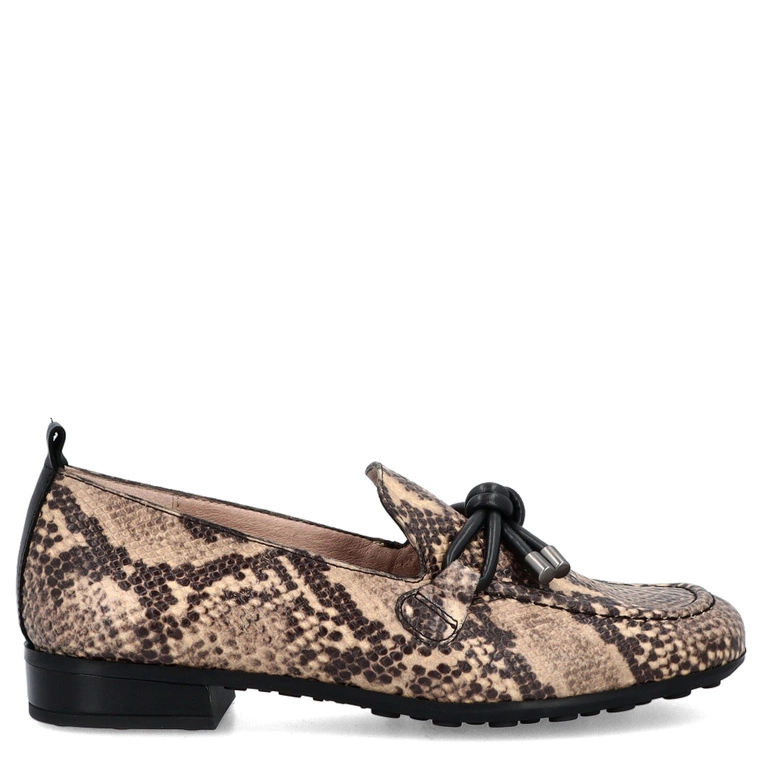 Hiszpańskie półbuty ze skóry wężowej- HISPANITAS HI254292 BEŻOWE