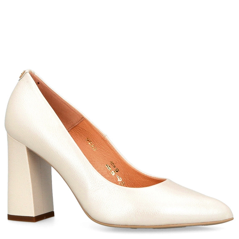 Ślubne czółenka na słupku - SALA 9933 MUŚLIN