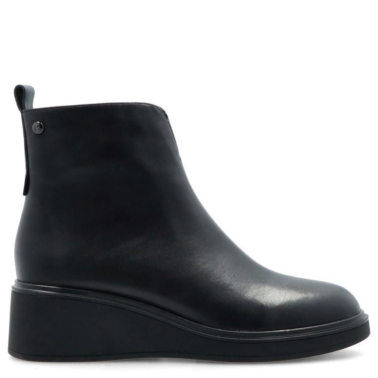 Skórzane botki na platformie - FILIPPO DBT7446/25 CZARNE