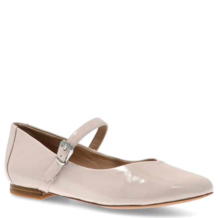 Lakierowane balerinki - CAPRICE 9-22112-44 KREMOWE