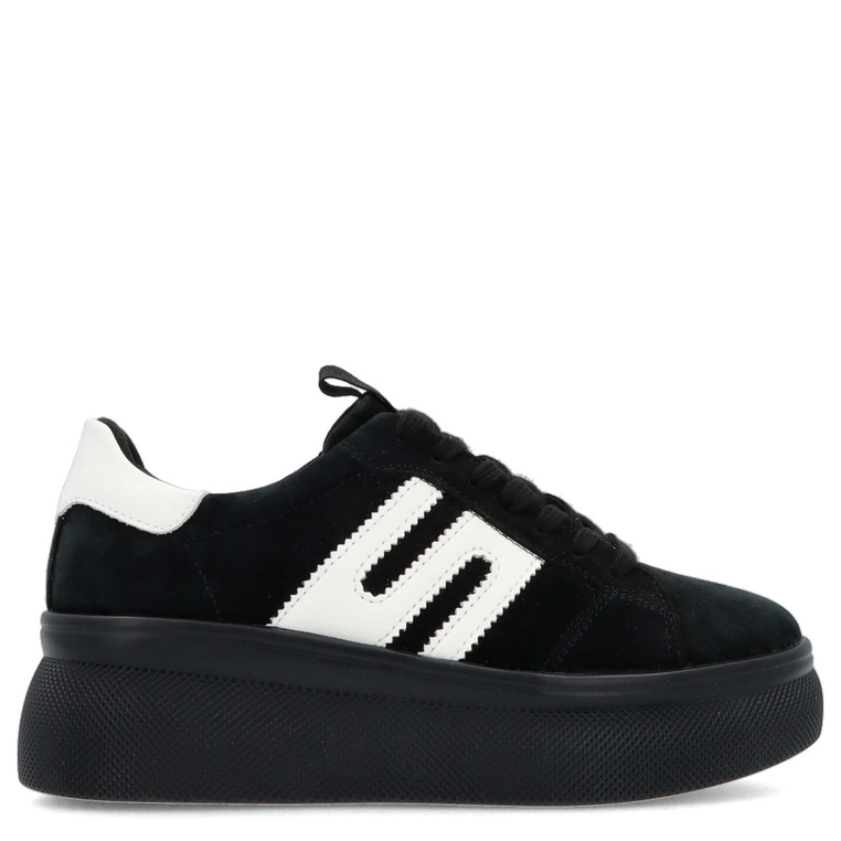 Skórzane sneakersy damskie - FILIPPO DP7175/25 CZARNE