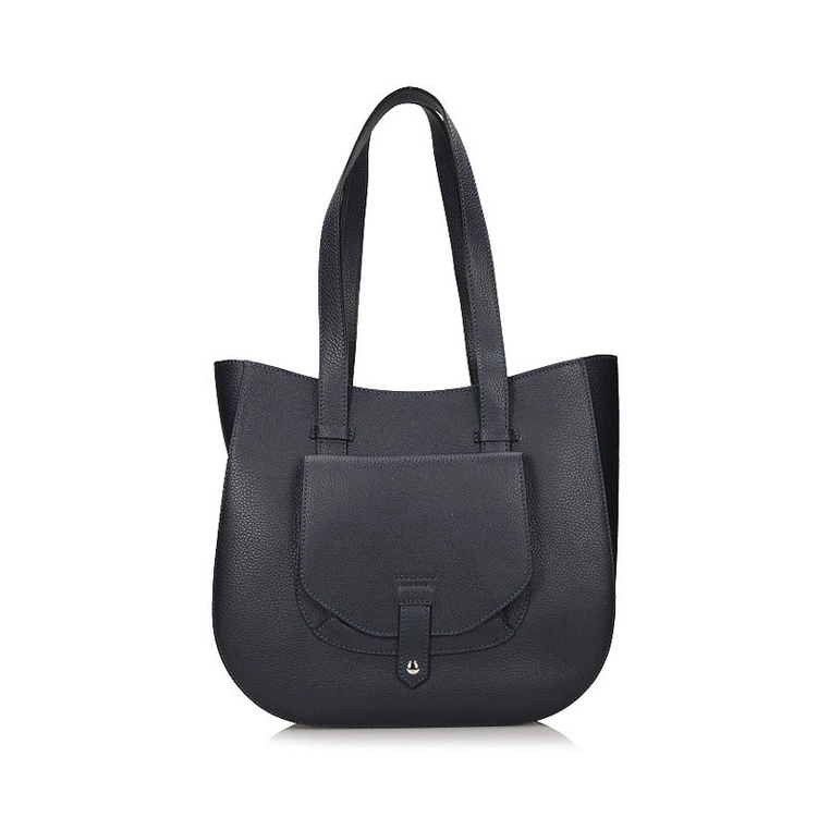 Torebka damska ze skóry - TOSCANIO C243 CZARNA