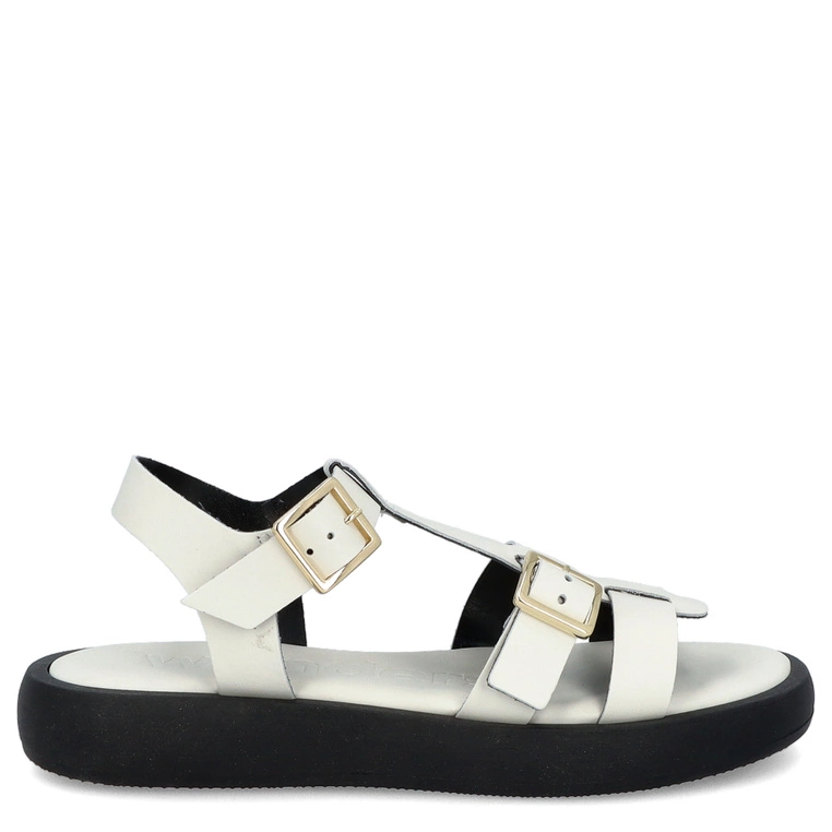 Hiszpańskie sandały - WONDERS AB-1012 KREMOWE