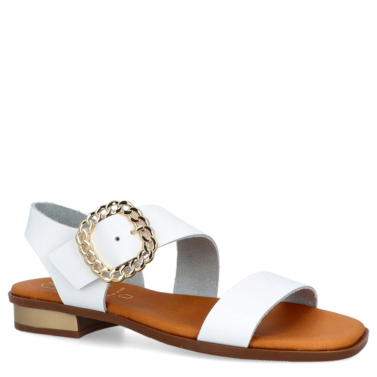 Eleganckie sandały ze skóry - OH! MY SANDALS 5594 BIAŁE