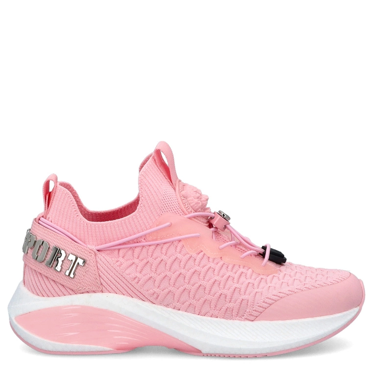 Sneakersy z siateczki premium - PLEIN SPORT SAES USC0751 RÓŻOWE