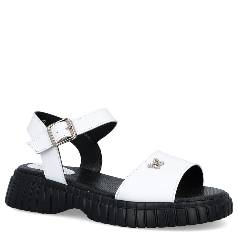 Wygodne sandały ze skóry - FILIPPO DS6811/25 BIAŁE