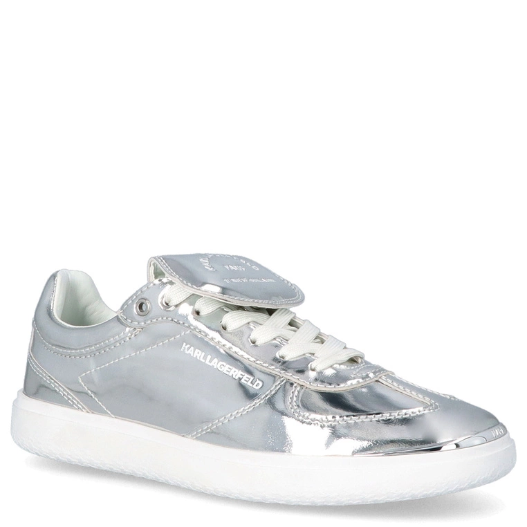 Sneakersy damskie - KARL LAGERFELD ATLAS KL63820 SREBRNE