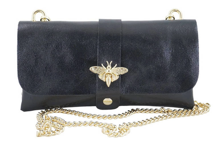  Torebka ze skóry metalizującej - BARBERINIS 958/1 CZARNA