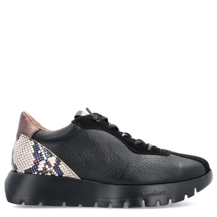 Hiszpańskie sneakersy premium - WONDERS A-2495 CZARNE
