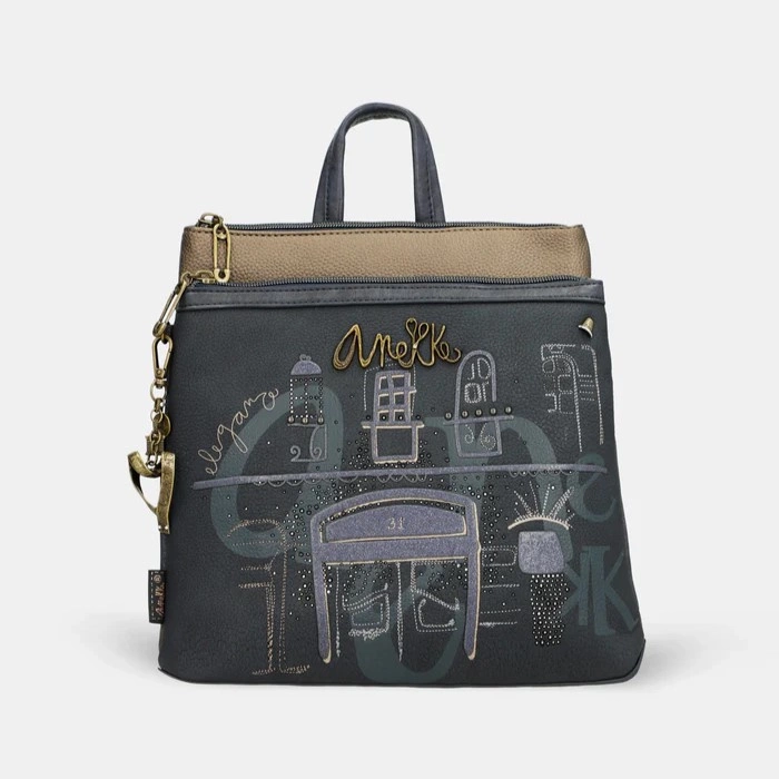 Kwadratowy plecak damski - ANEKKE MADEMOISELLE BOUTIQUE 41855-233