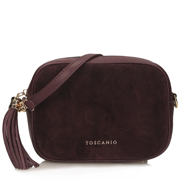 Klasyczna listonoszka ze skóry- TOSCANIO G88 BORDOWA