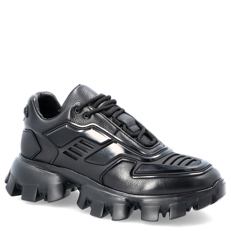 Designerskie sneakersy męskie - JOHN DOUBARE QA758T-45L-A1256 CZARNE