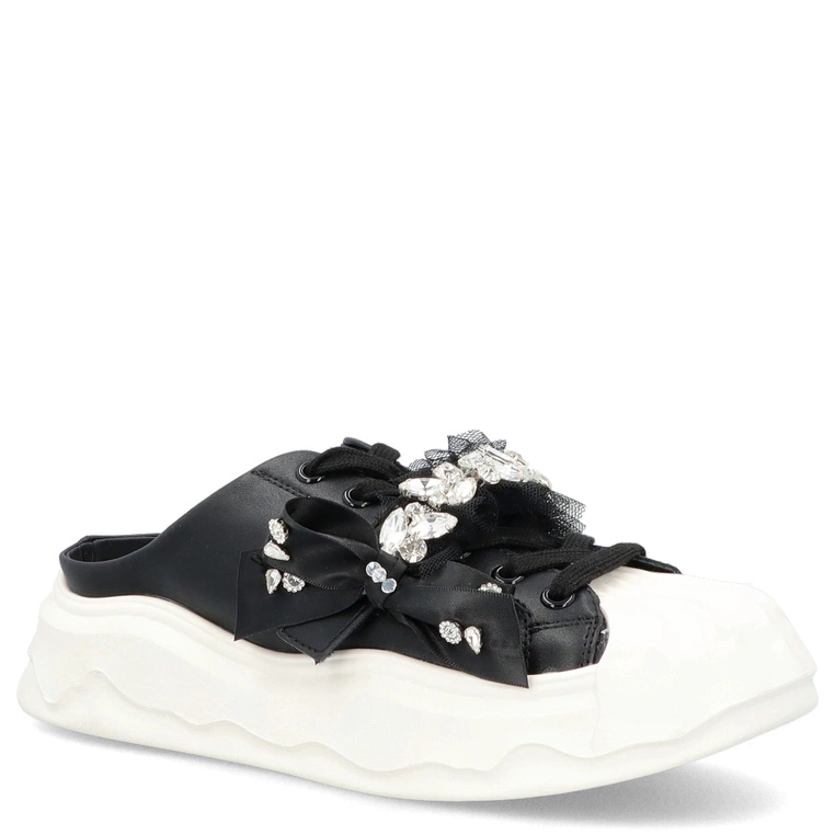 Klapki w stylu sneakersów - SCAVIOLA S-327 CZARNE