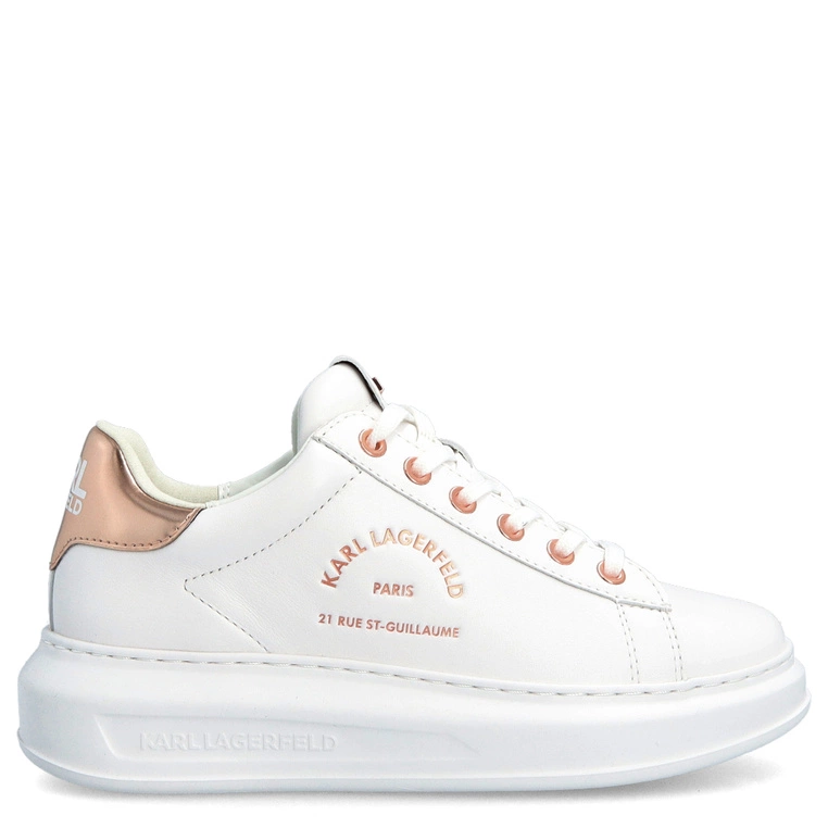 Sneakersy damskie - KARL LAGERFELD KAPRI KL62538 BIAŁE