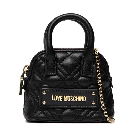 Mini torebka damska - LOVE MOSCHINO JC4324PP0FLA0000 CZARNA