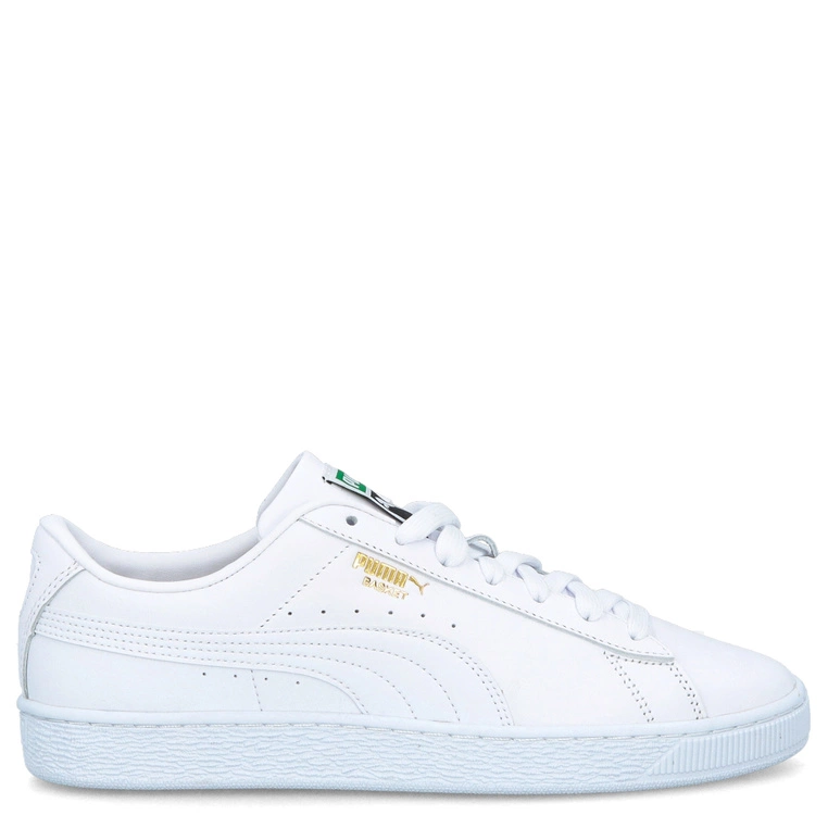 Sneakersy męskie ze skóry - PUMA BASKET CLASSIC XXL 374923 BIAŁE