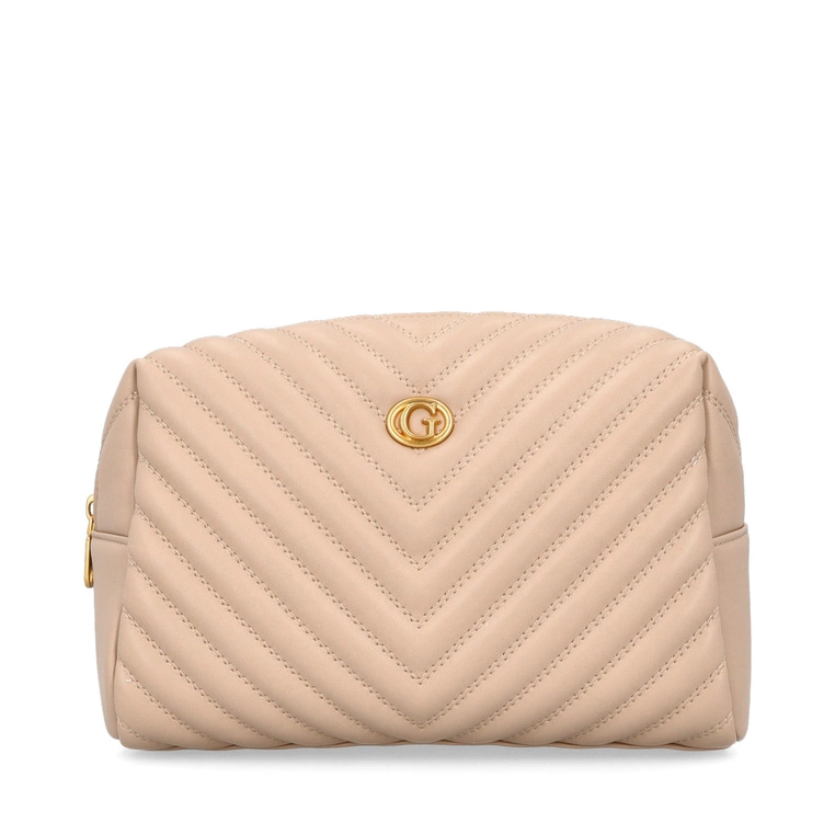 Pojemna kosmetyczka - GUESS PW1595P3415-BEI BEŻOWA