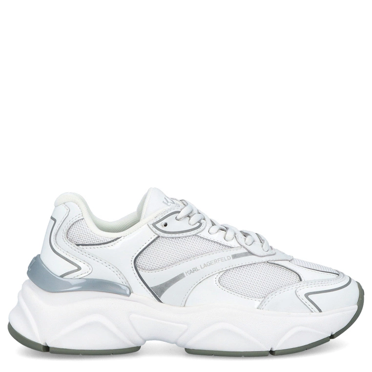 Sneakersy damskie - KARL LAGERFELD KOMET KL65624 41S BIAŁE