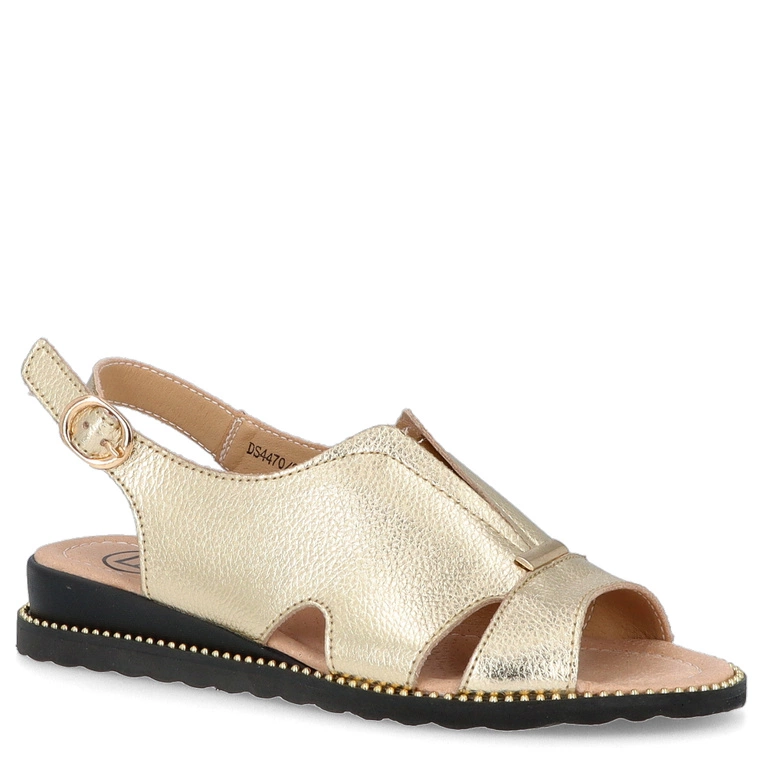 Lekkie sandały ze skóry - FILIPPO DS4470/25 ZŁOTE