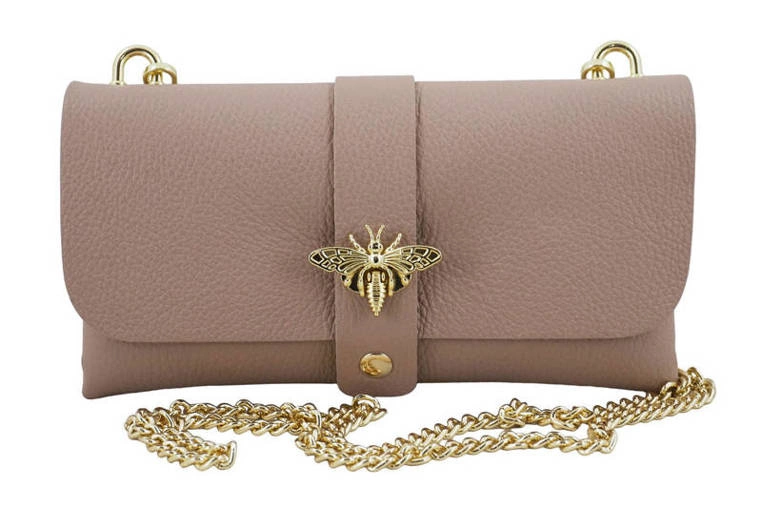  Torebka ze skóry naturalnej - BARBERINIS 958/1 PUDROWY RÓŻ