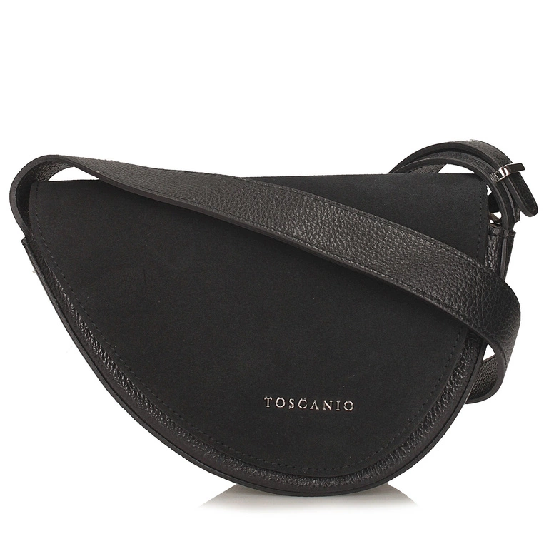 Torebka damska ze skóry - TOSCANIO G87 CZARNA