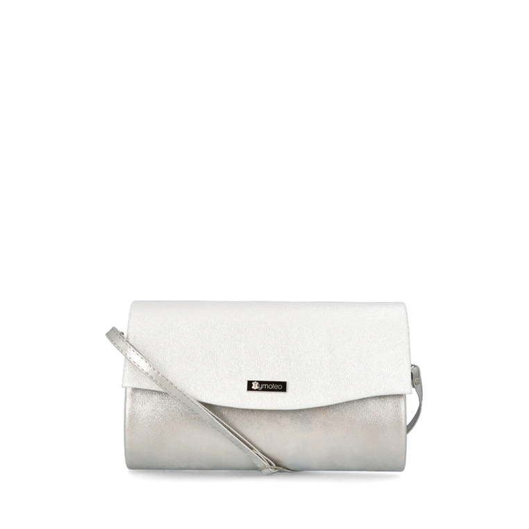 Wizytowa kopertówka - TYMOTEO 06 PRZECIERANY SREBRNY