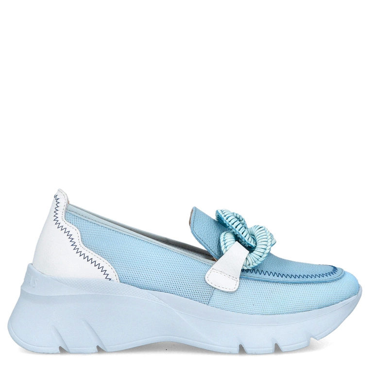 Sportowe mokasyny z ozdobą - HISPANITAS HV254050 BŁĘKITNE