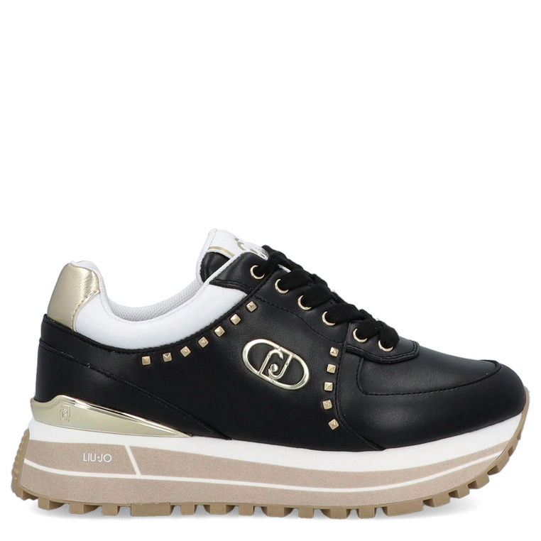Sneakersy premium  - LIU JO MAXI WONDER 87 CZARNE