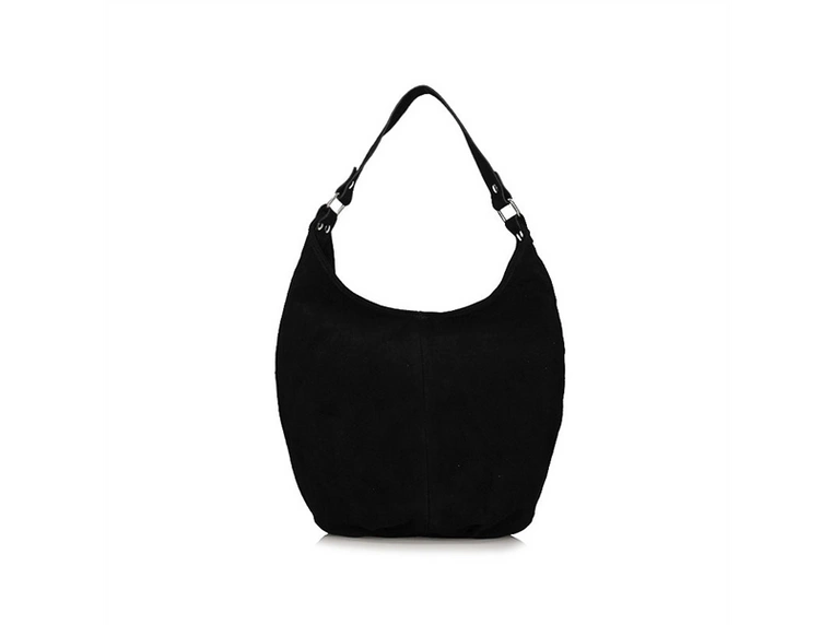 Torebka skórzana worek - TOSCANIO A284 CZARNY