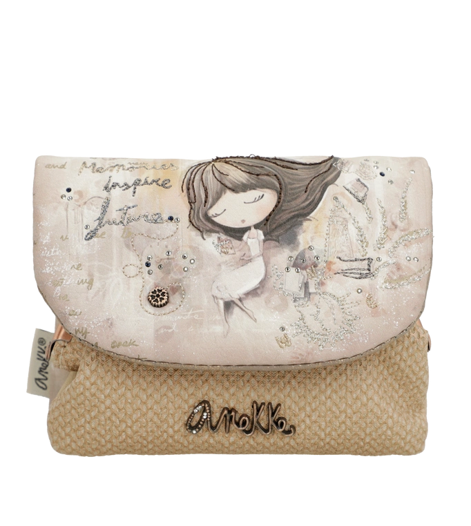 Mały damski portfel z klapką - ANEKKE MEMORIES 40809-016