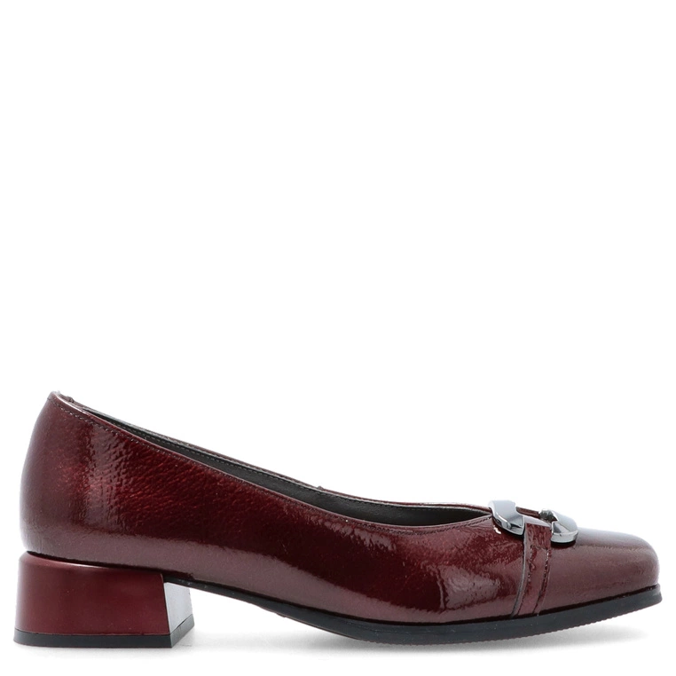 Hiszpańskie czółenka na niskim obcasie - PITILLOS 10812 BORDOWE