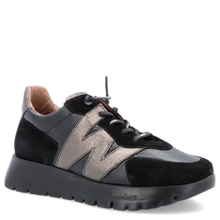 Hiszpańskie sneakersy premium - WONDERS A-2464 CZARNE