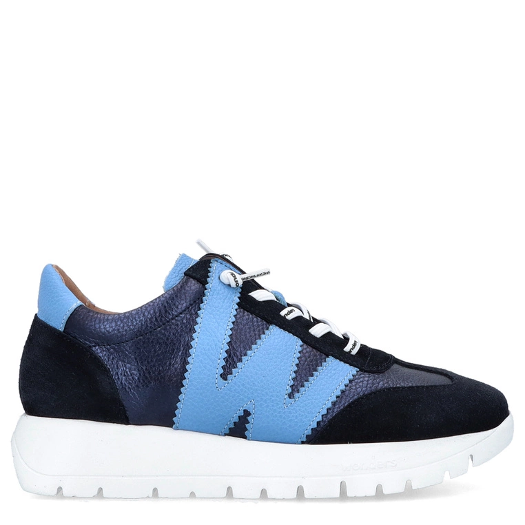 Hiszpańskie sneakersy premium - WONDERS A-2476 GRANATOWE