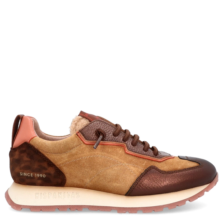 Hiszpańskie sneakersy damskie - HISPANITAS HI254312 BRĄZOWE
