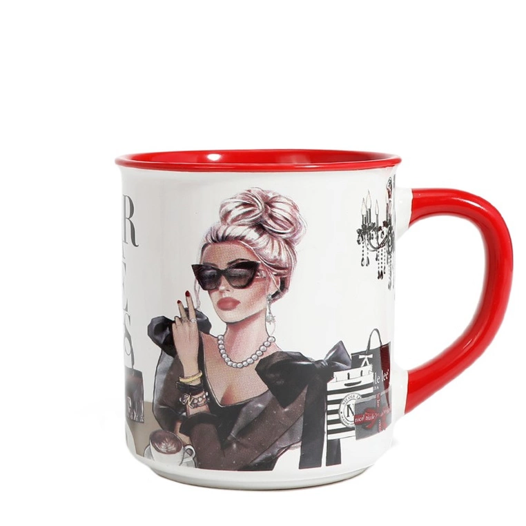 Ceramiczny kubek - NICOLE LEE CUP7606-LIB LADY IN BLACK